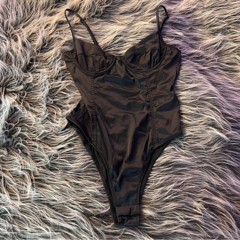 Zara black satin bodysuit 🖤